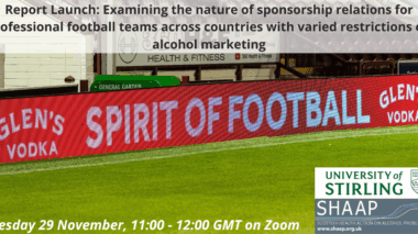 Report launch: Alcohol sponsorship of football